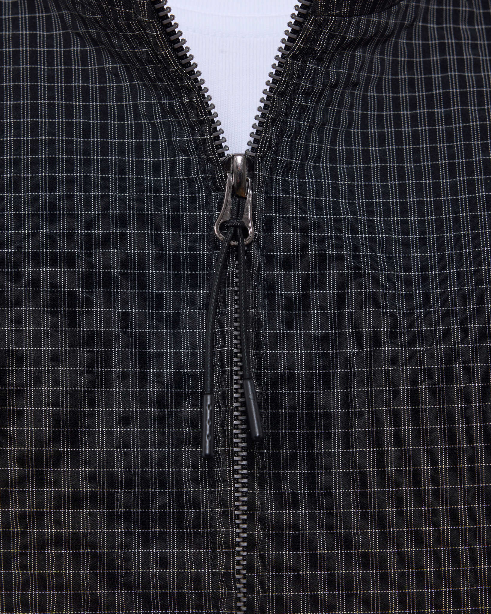 CHECKERED TRACK JACKET - BLACK/WHITE