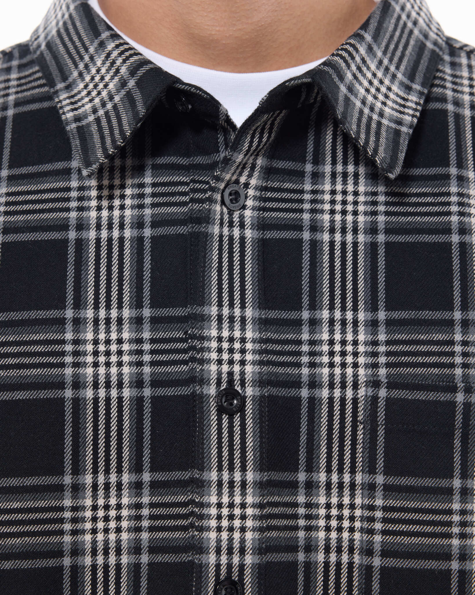 FLANNEL LS SHIRT - BLACK