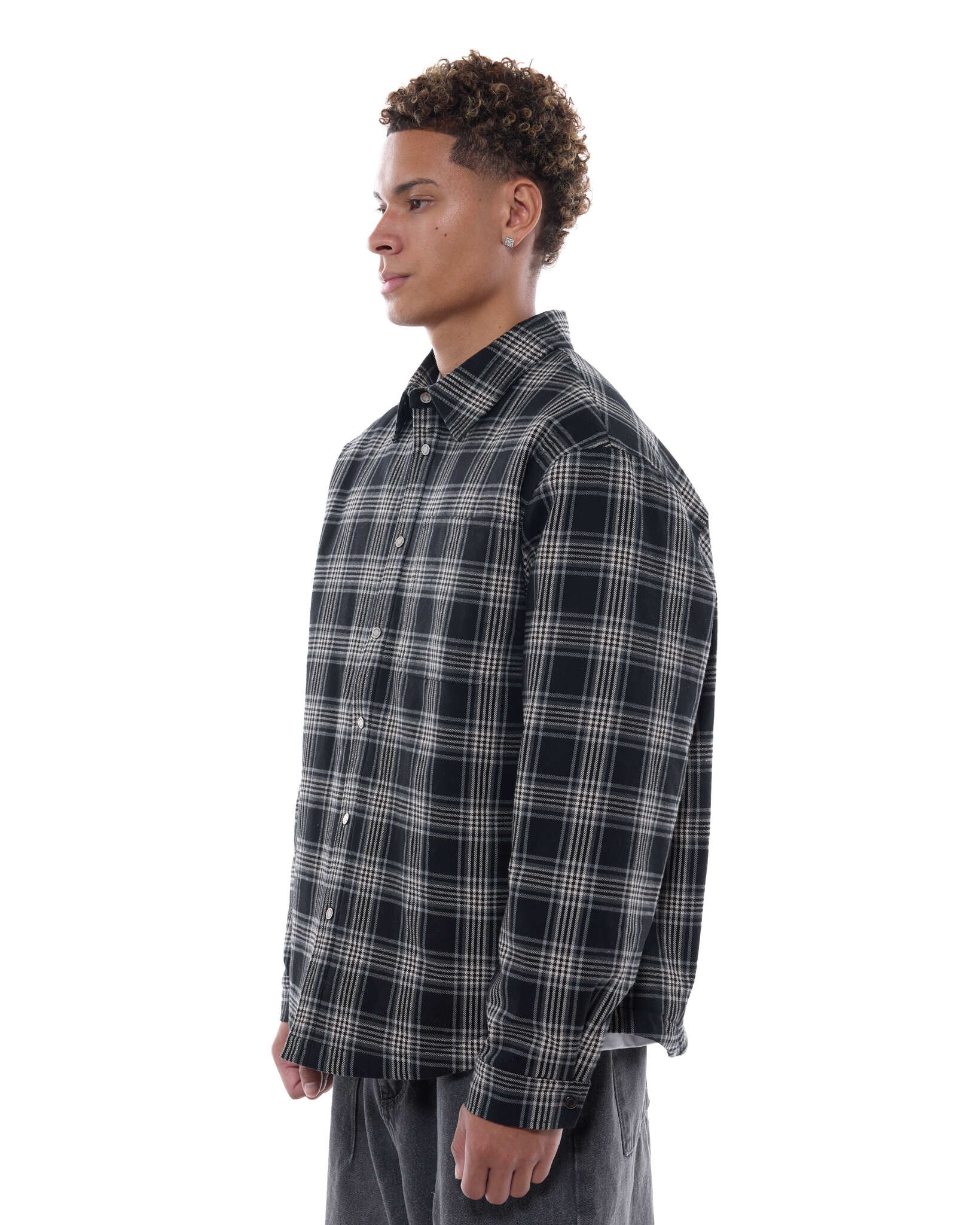 FLANNEL JACKET - BLACK