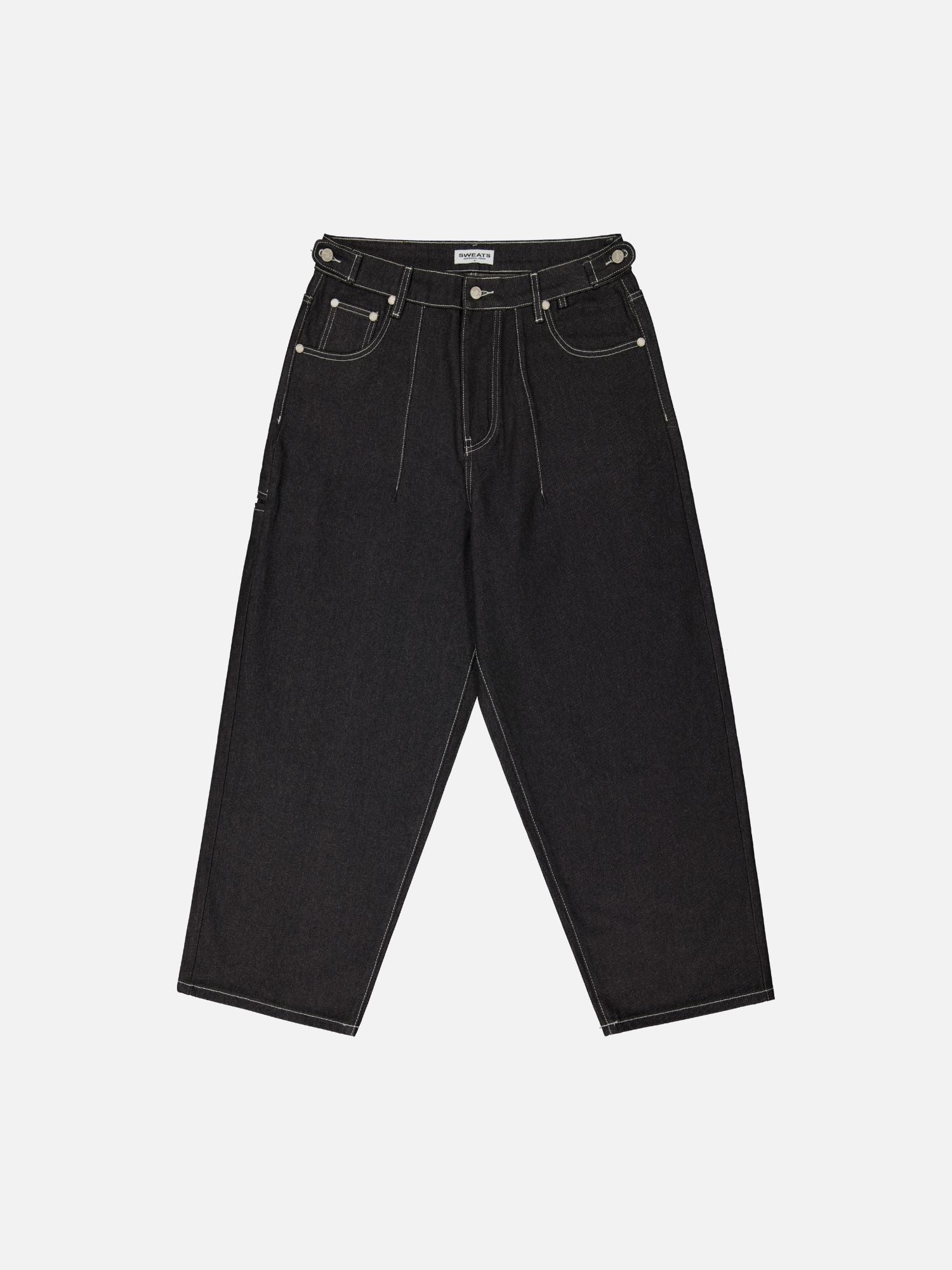 DENIM BAGGY JEANS - BLACK