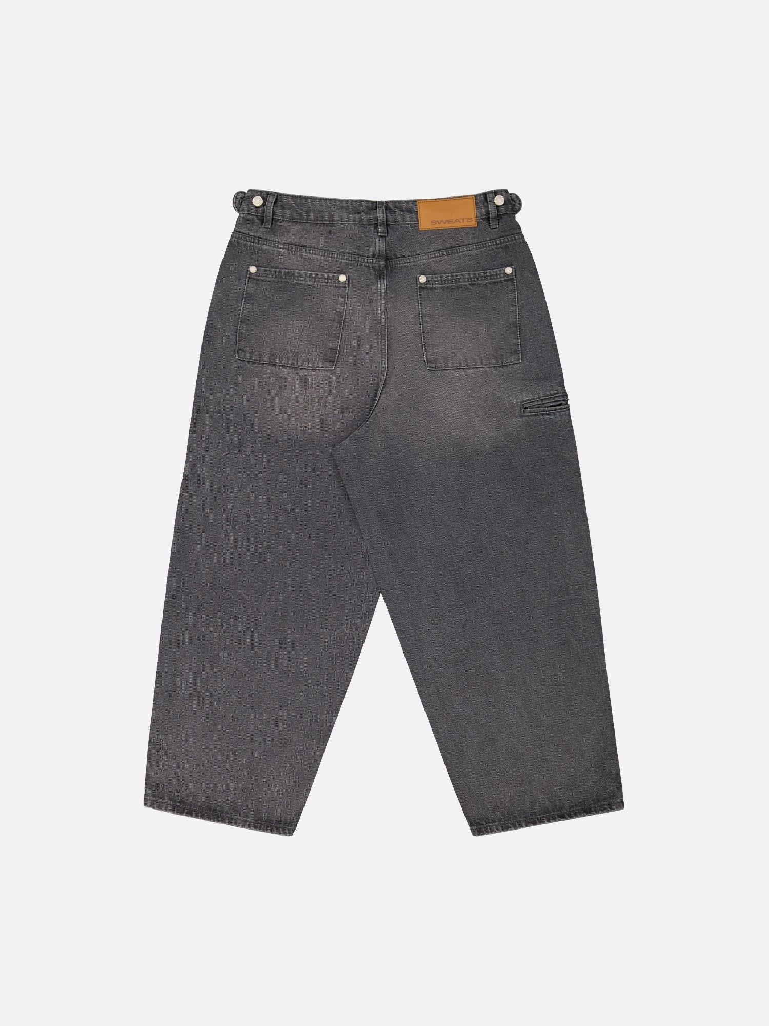 DENIM BAGGY JEANS - WASHED BLACK