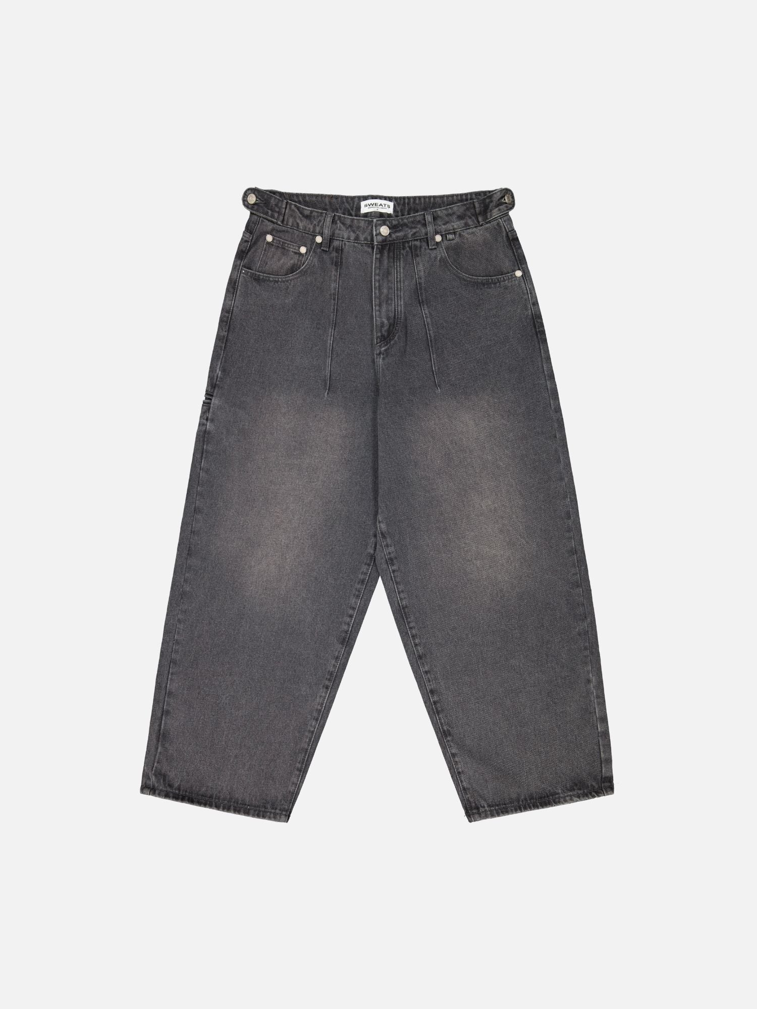 DENIM BAGGY JEANS - WASHED BLACK