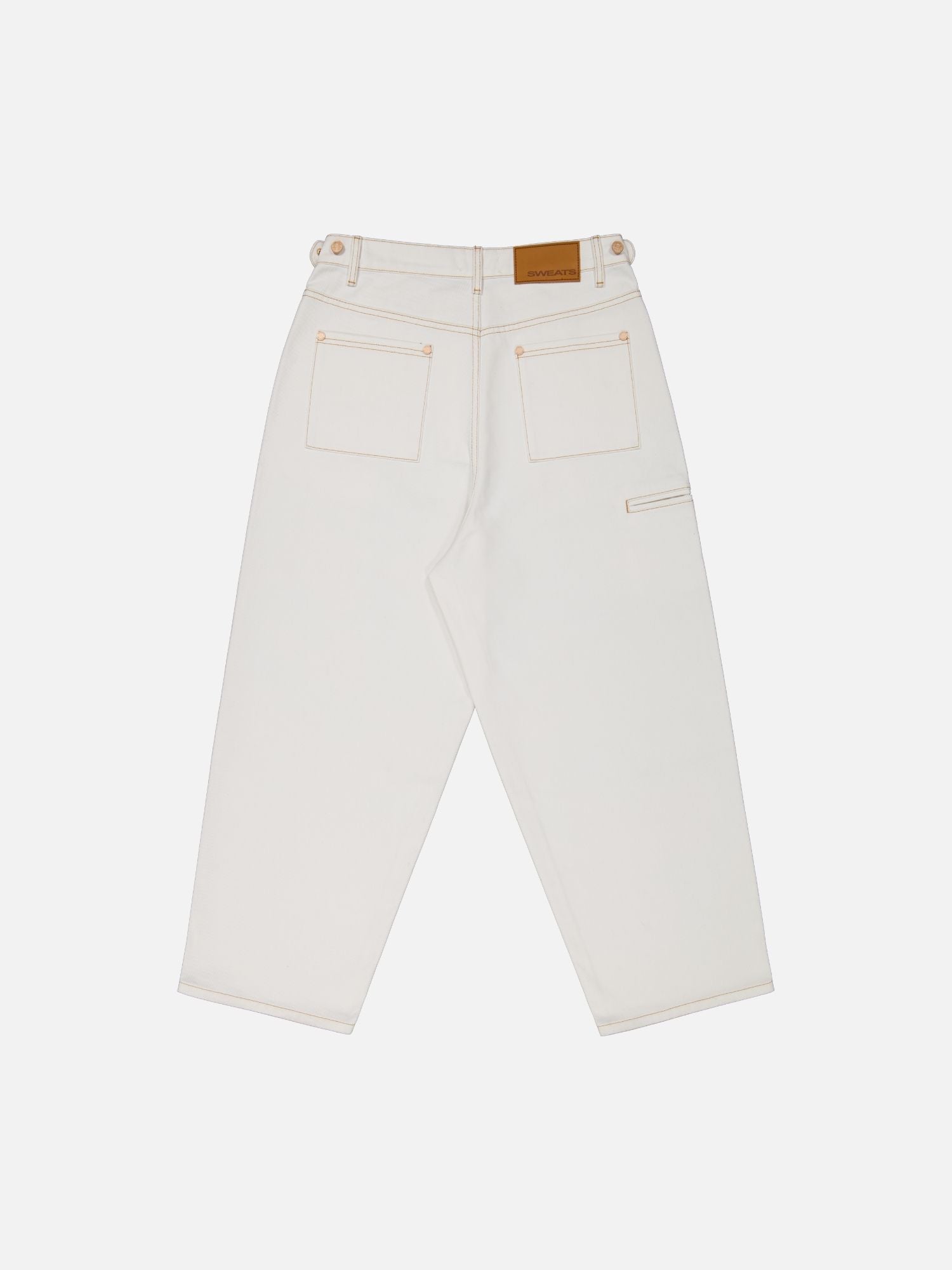 DENIM BAGGY JEANS - WHITE