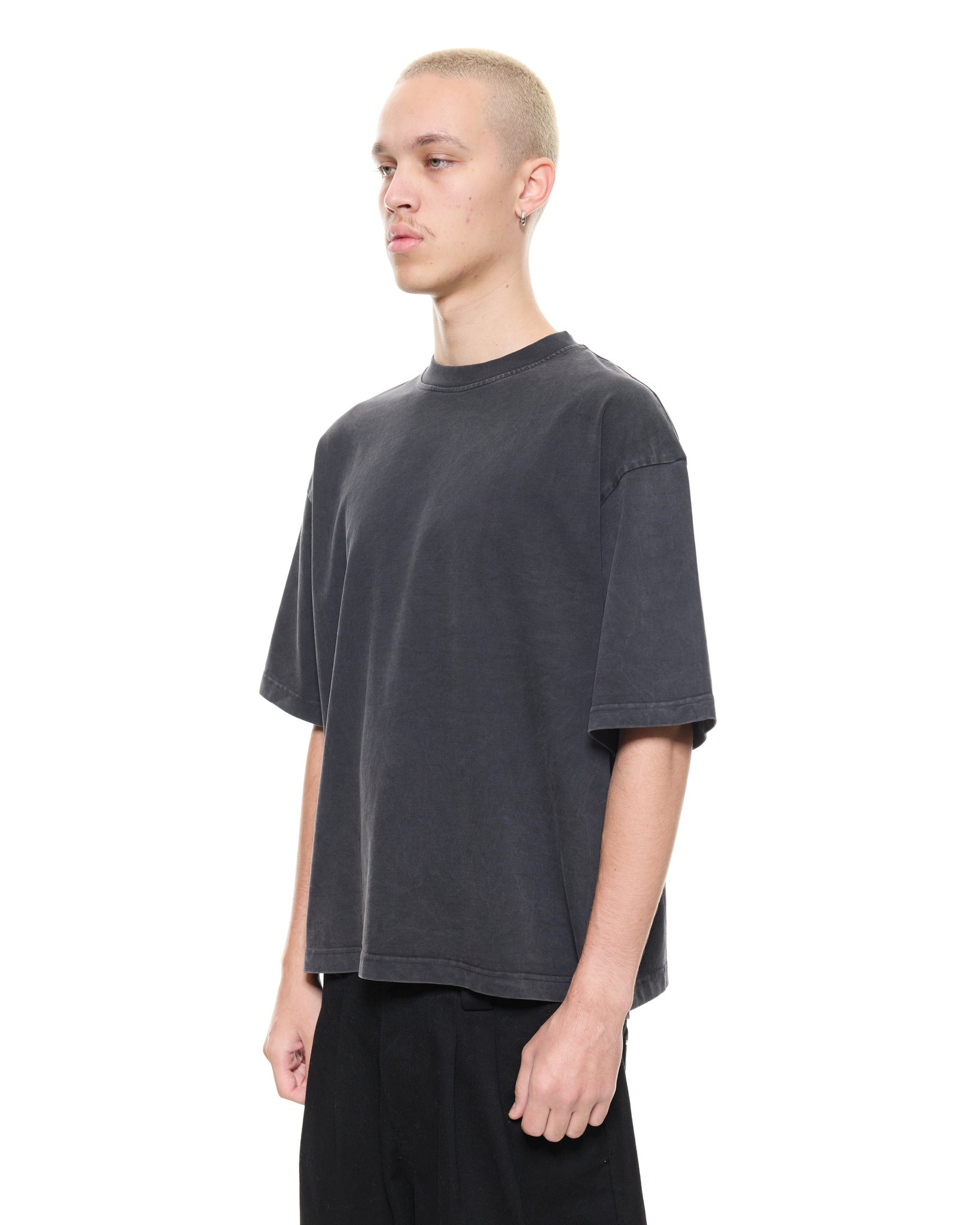 SIGNATURE BLANK T-SHIRT - WASHED BLACK - SWEATS EU