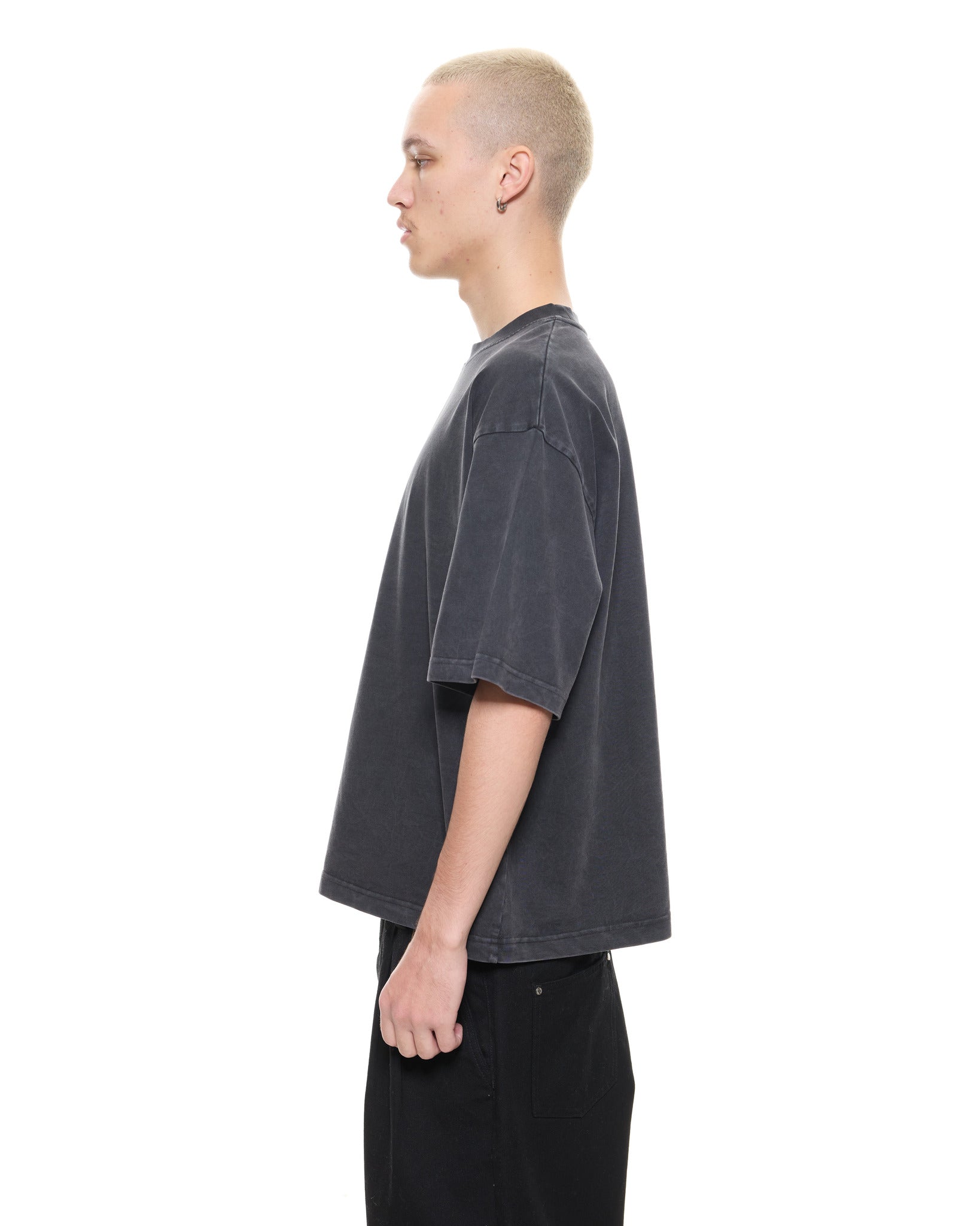 SIGNATURE BLANK T-SHIRT - WASHED BLACK - SWEATS EU
