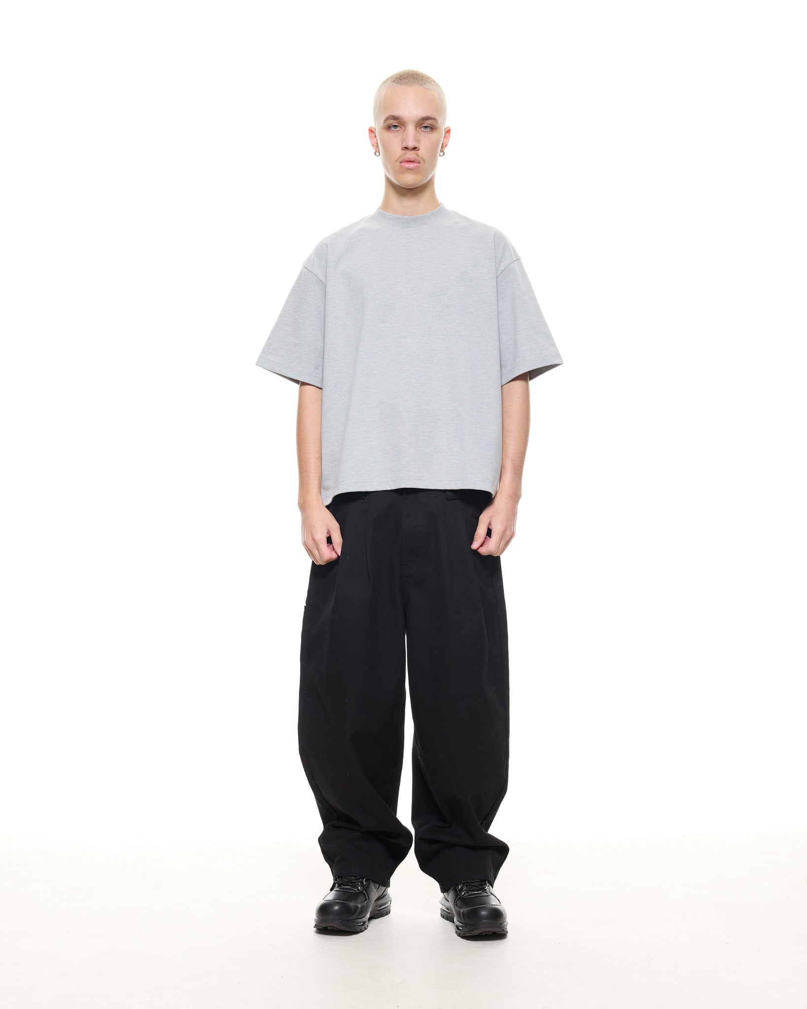 SIGNATURE BLANK T-SHIRT - MARLE GREY - SWEATS EU