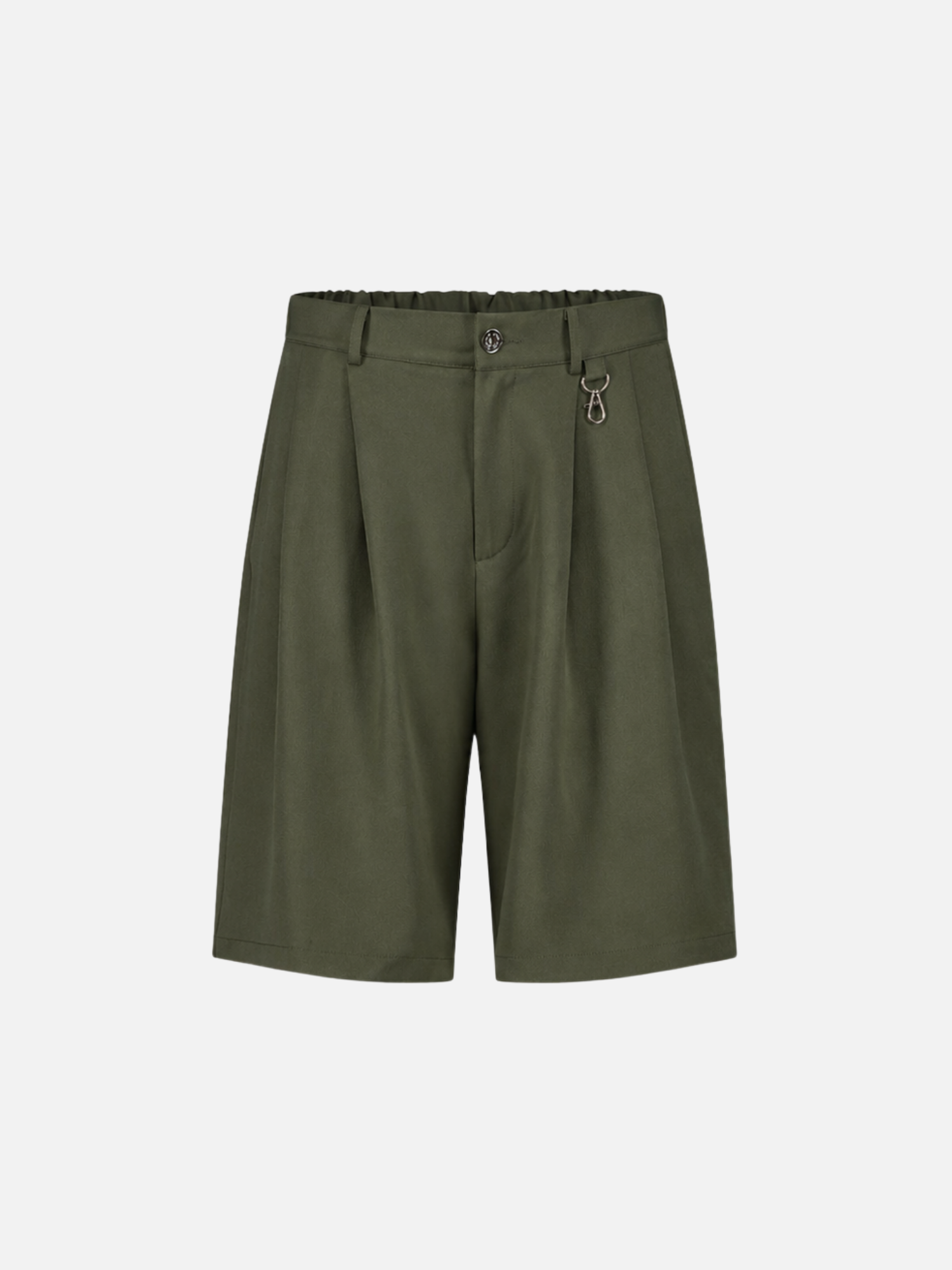 PLEATED SHORTS - OLIVE