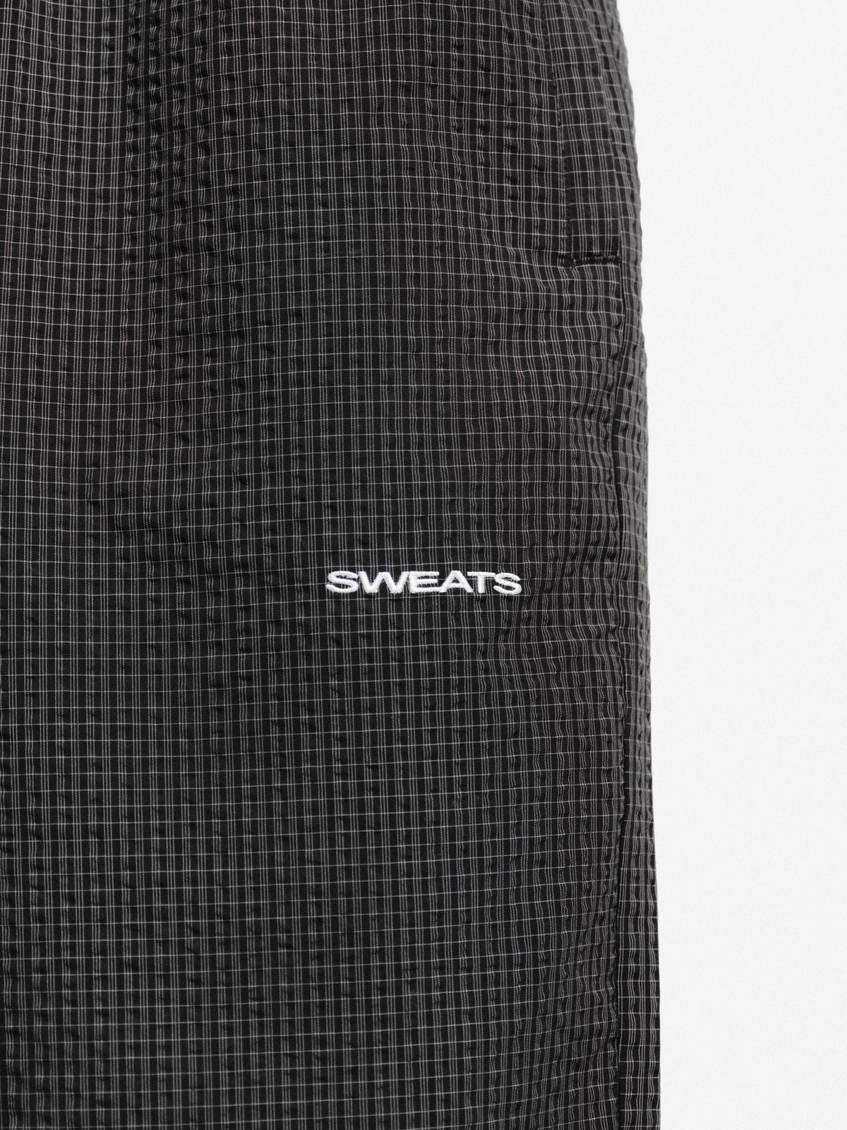 CHECKERED TRACK PANT - BLACK/WHITE