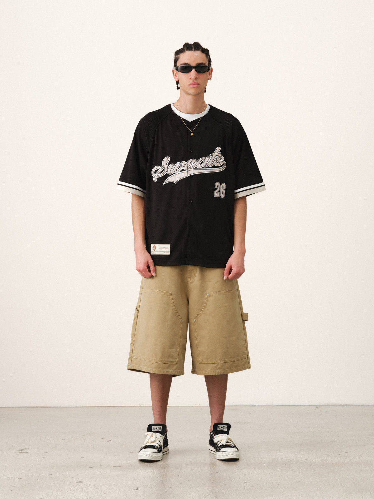 DOUBLE KNEE SHORTS - SAND