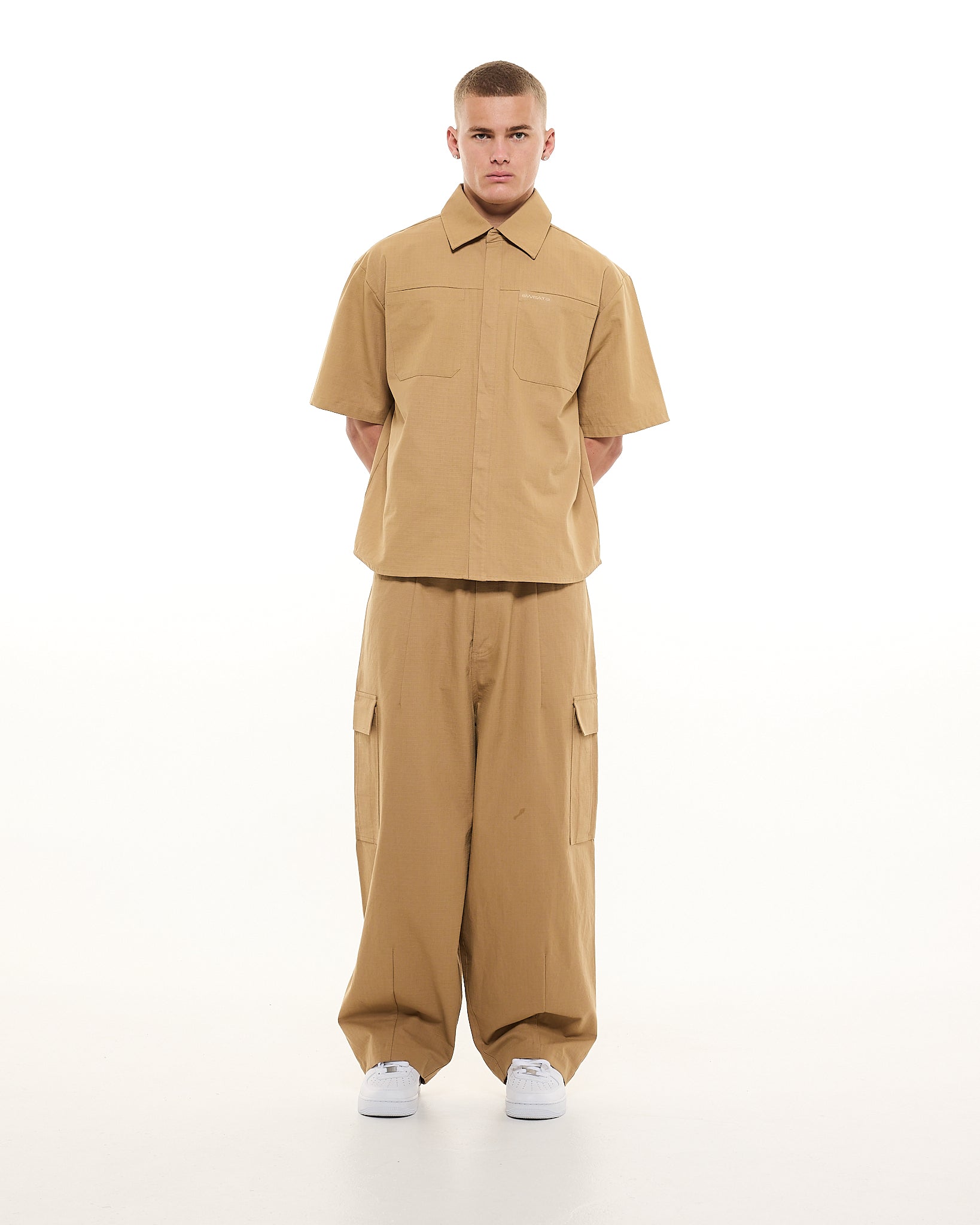 CARGO SS SHIRT - TAN