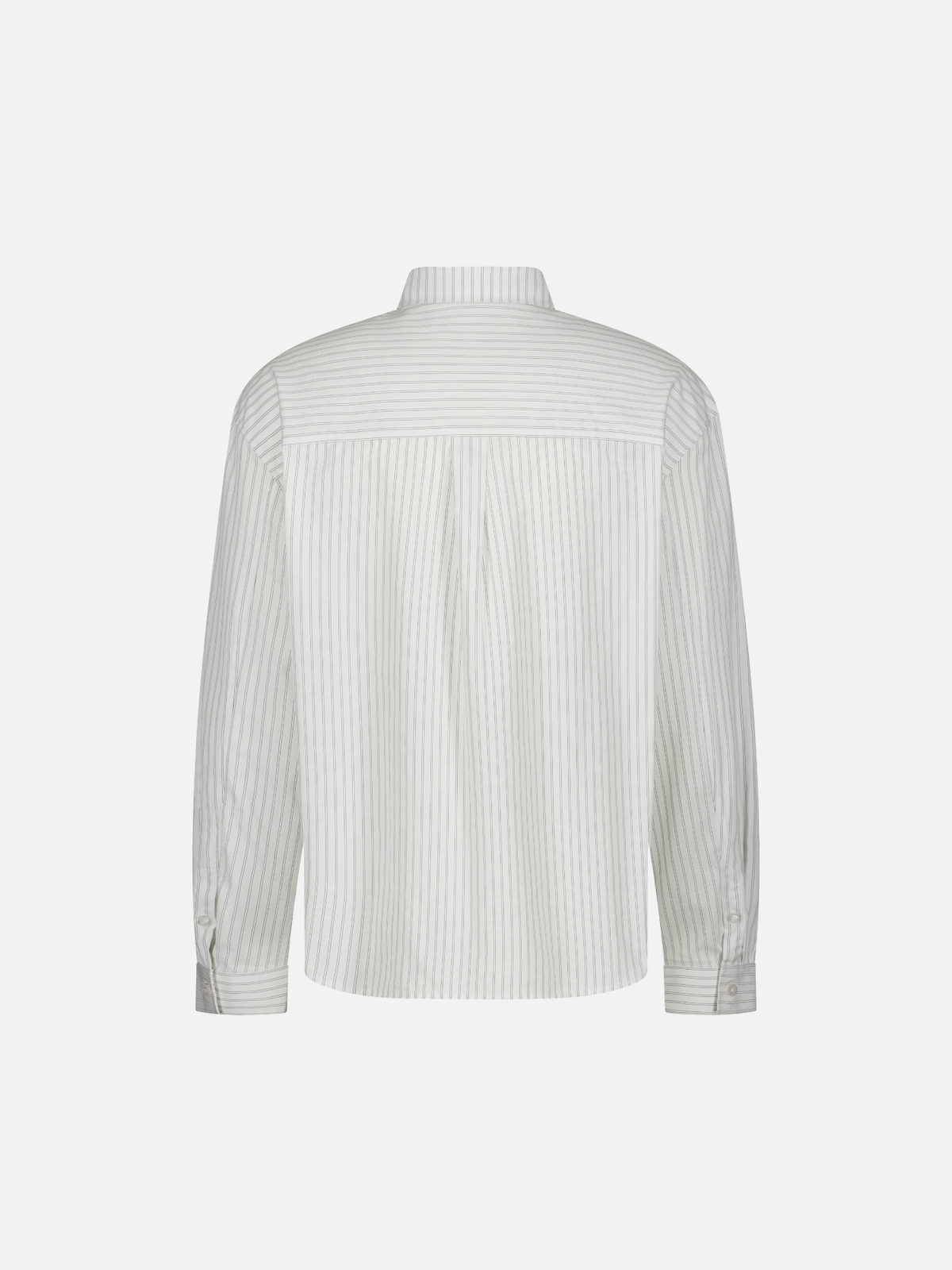 STRIPED BUTTON UP - WHITE