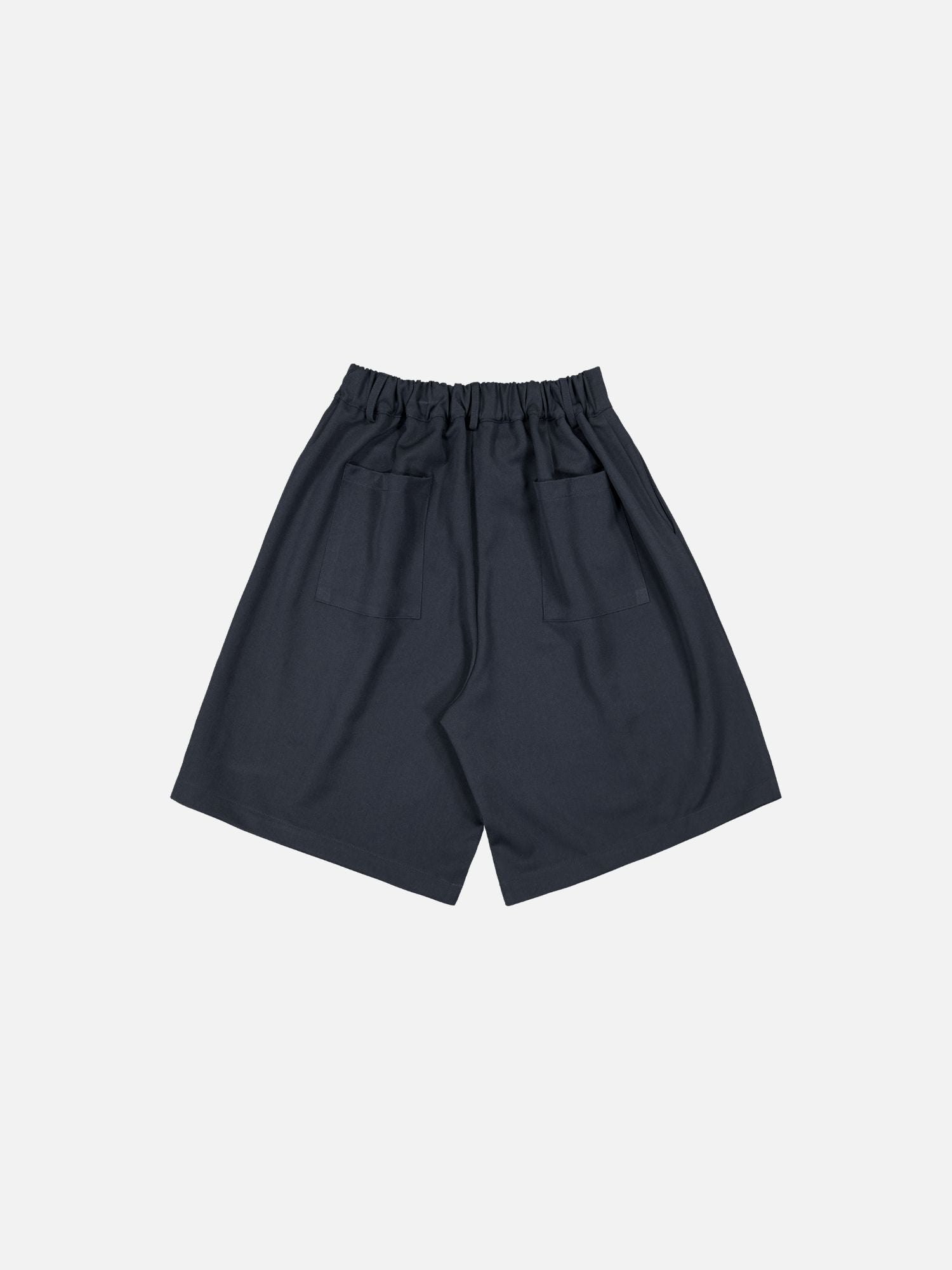 PLEATED SHORTS - NAVY
