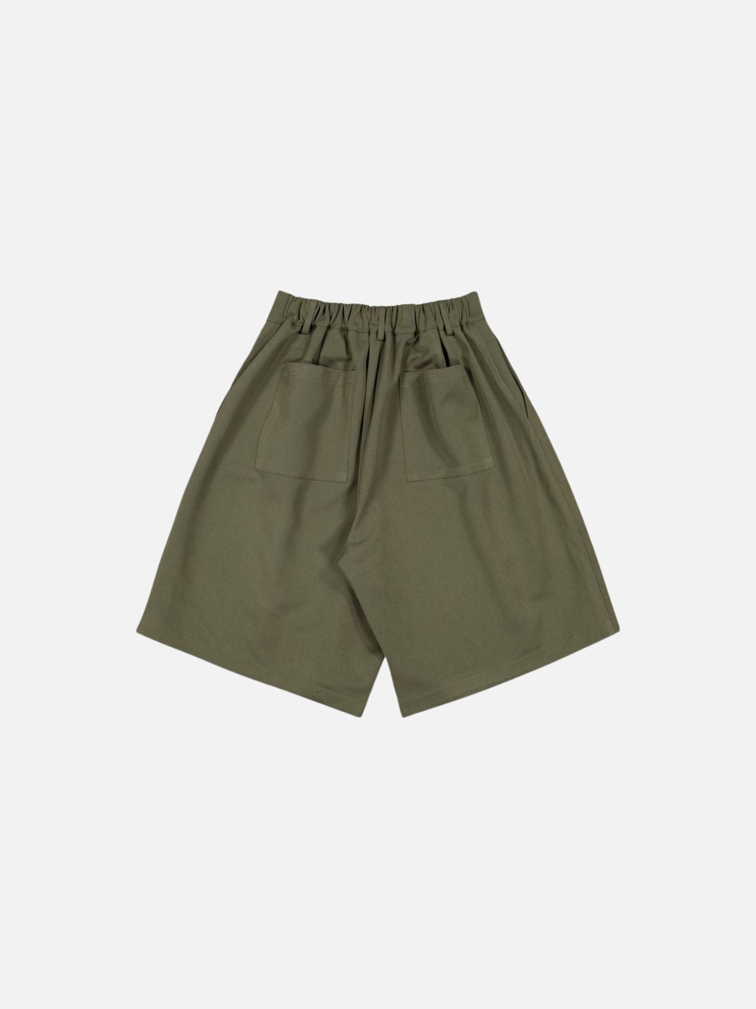 PLEATED SHORTS - OLIVE