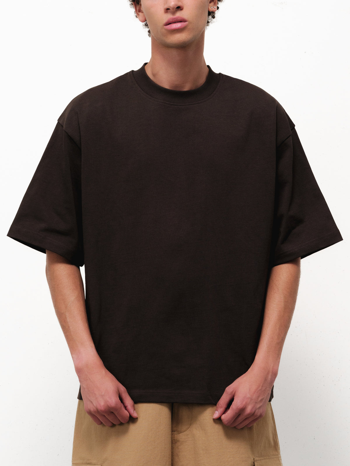 SIGNATURE BLANK T-SHIRT - COFFEE