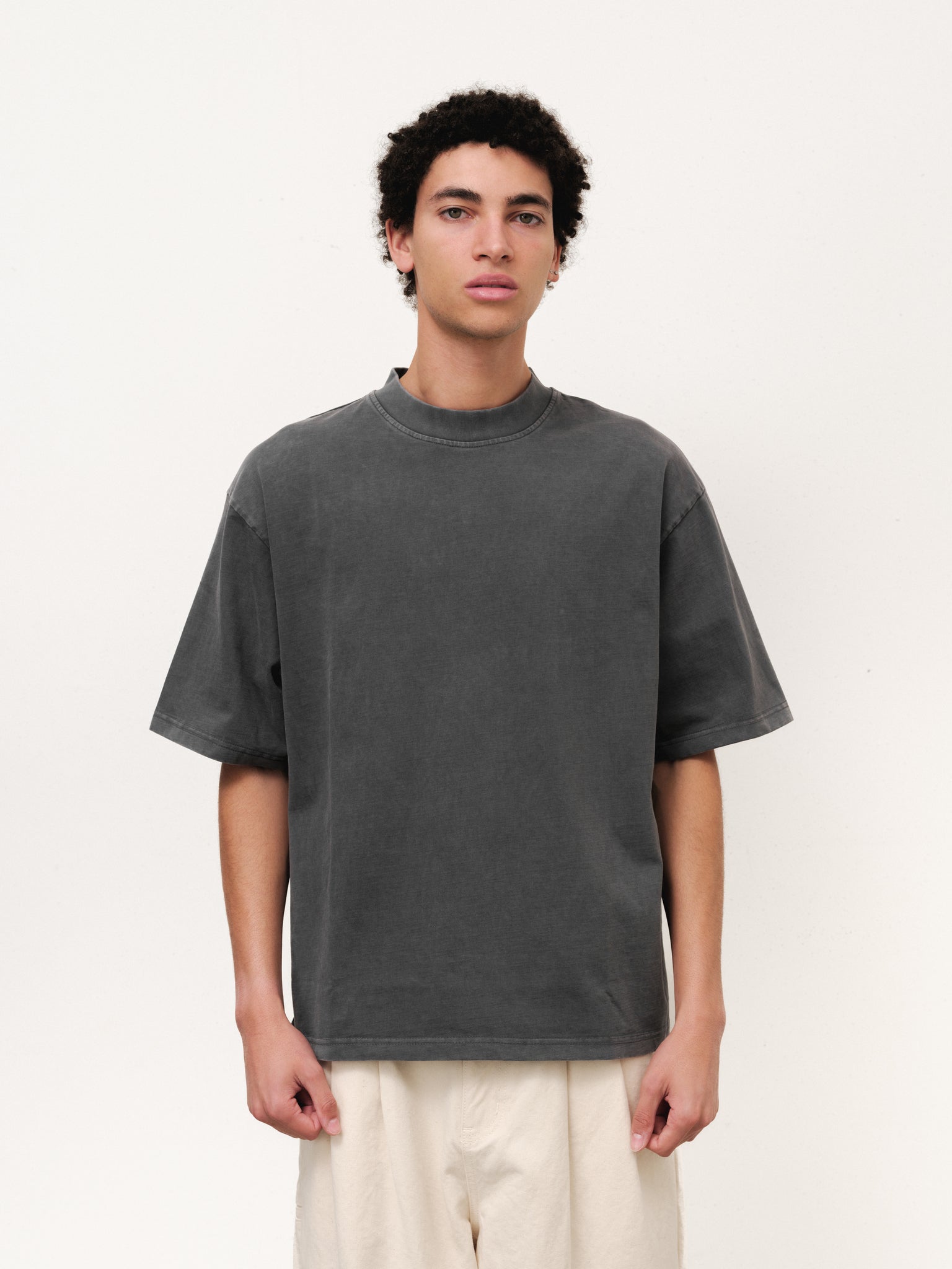 SIGNATURE BLANK T-SHIRT - WASHED GREY