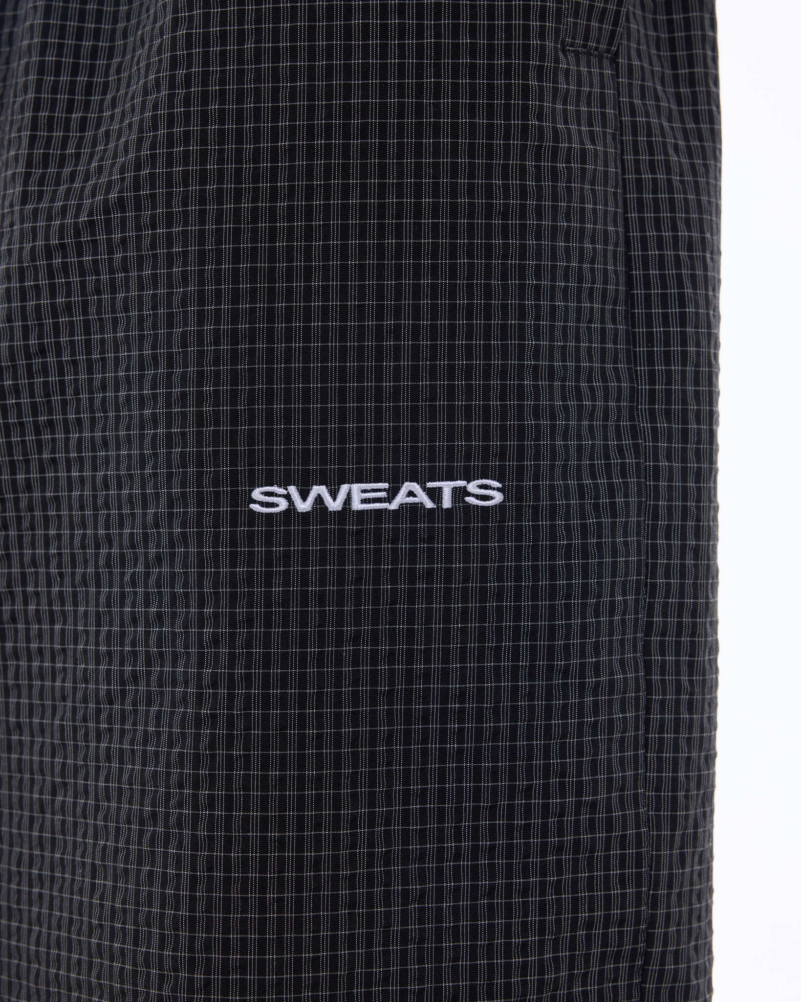 CHECKERED TRACK PANT - BLACK/WHITE