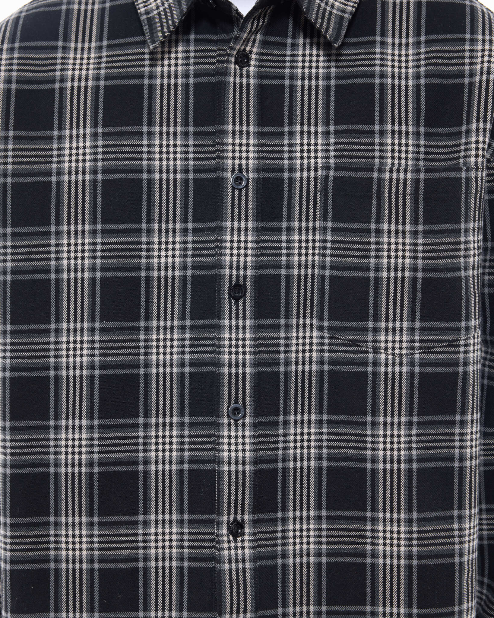 FLANNEL LS SHIRT - BLACK