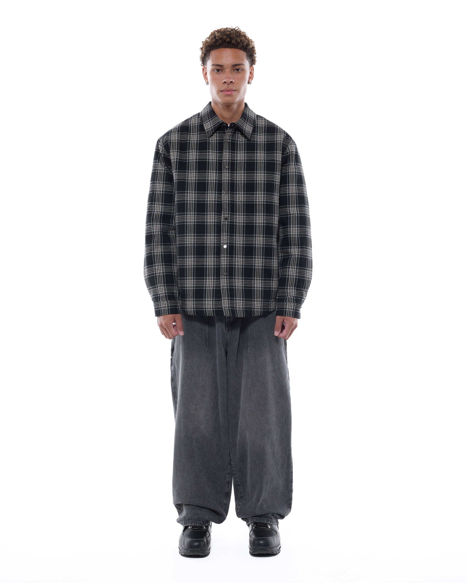 FLANNEL JACKET - BLACK