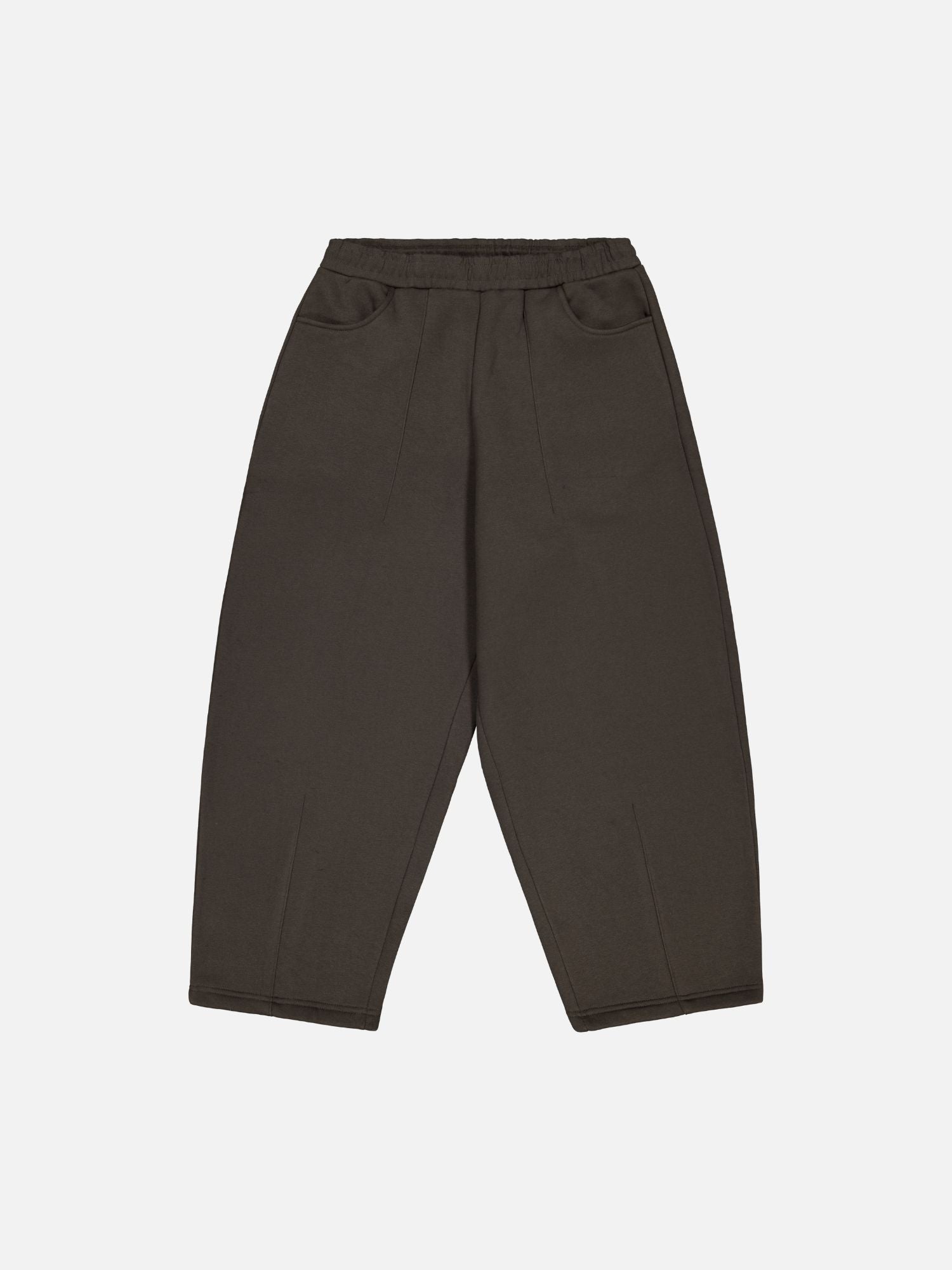 COZY STRAIGHT LEG SWEATS - COFFEE