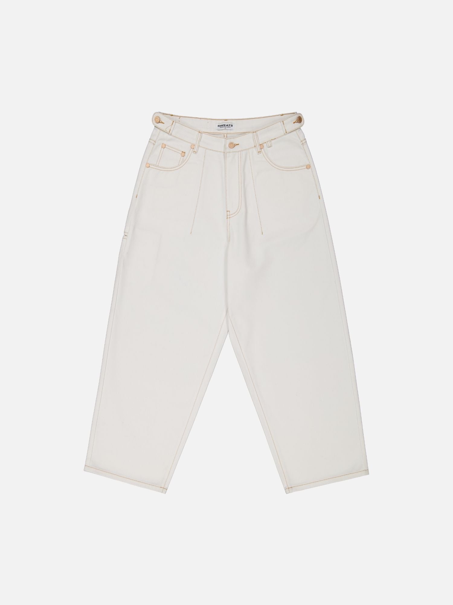DENIM BAGGY JEANS - WHITE
