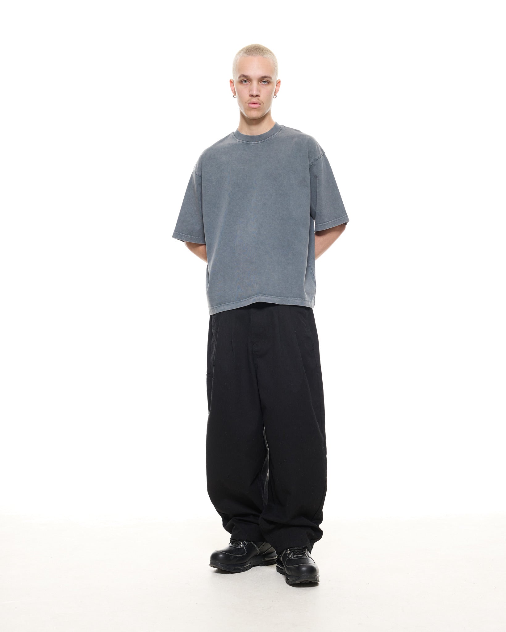 SIGNATURE BLANK T-SHIRT - WASHED GREY - SWEATS EU