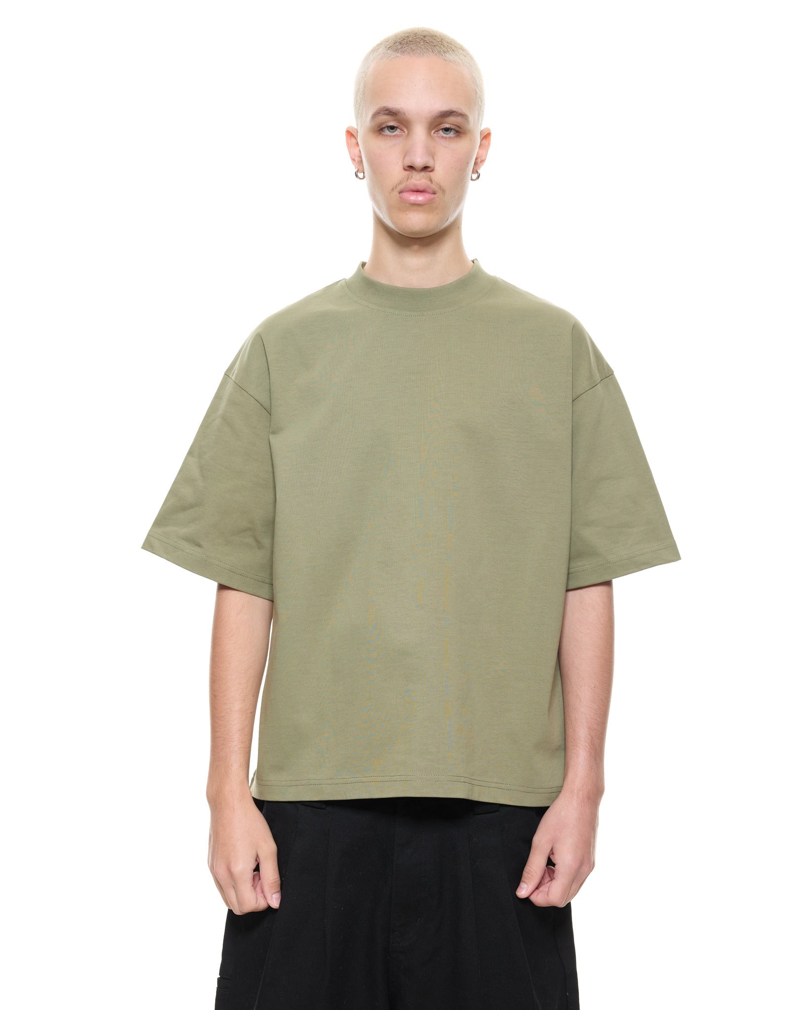 SIGNATURE BLANK T-SHIRT - SAGE - SWEATS EU