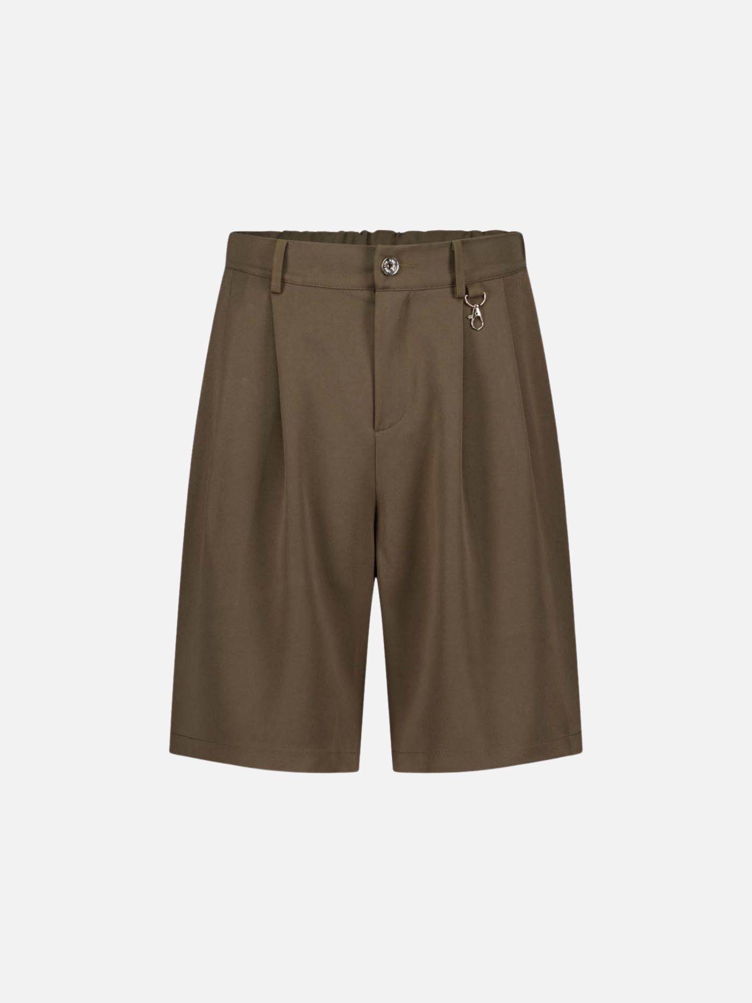 PLEATED SHORTS - BROWN