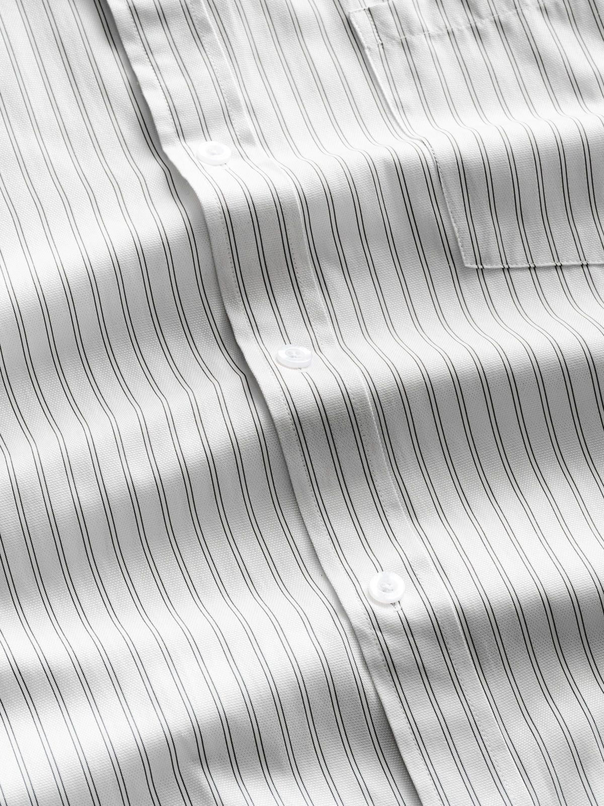 STRIPED BUTTON UP - WHITE