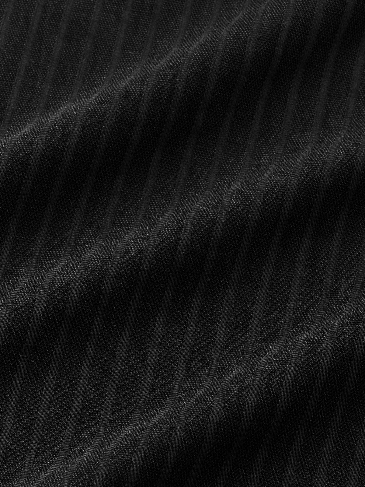 STRIPED BUTTON UP - BLACK