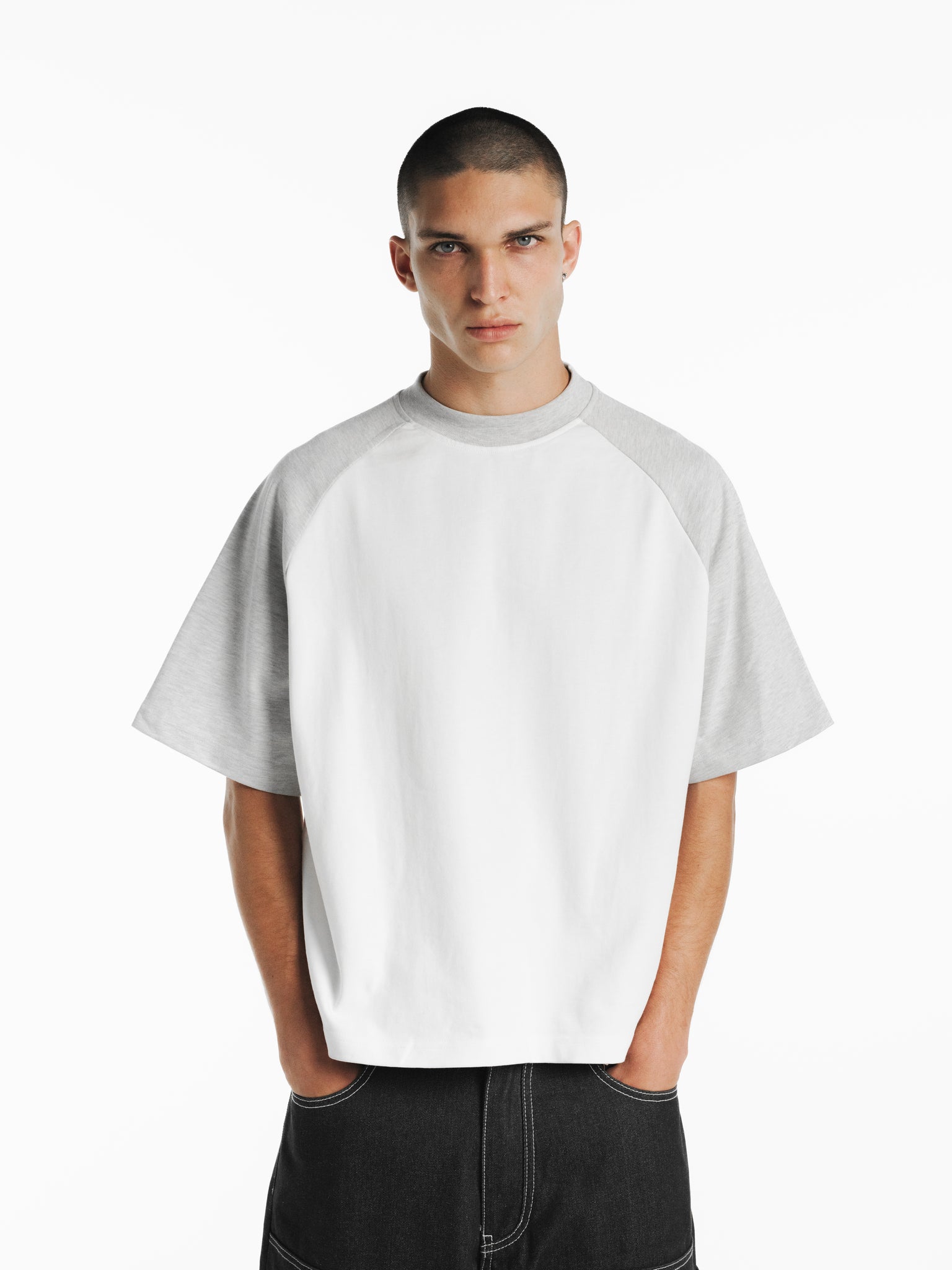 RAGLAN SS T-SHIRT - WHITE/ARCTYC
