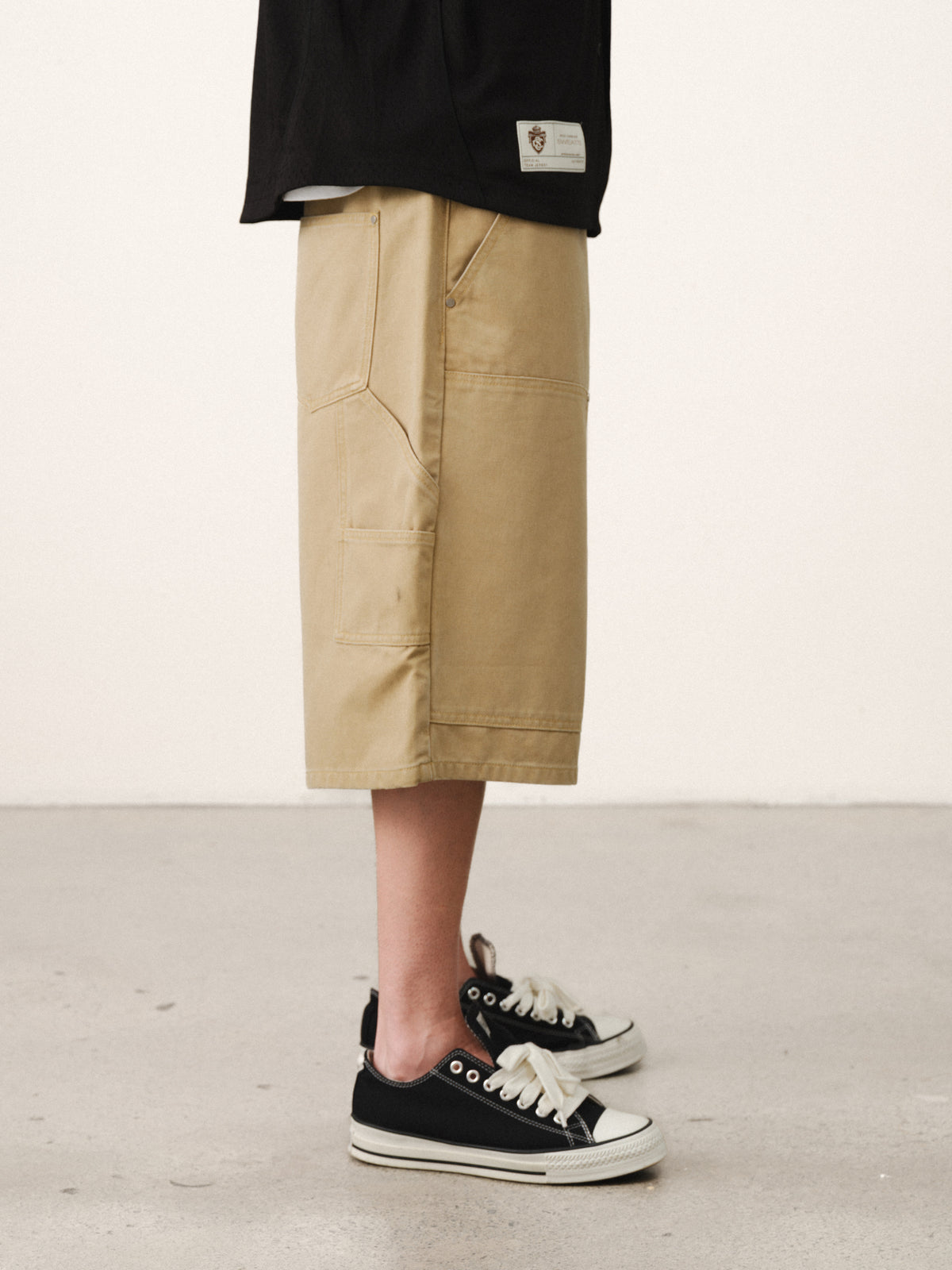 DOUBLE KNEE SHORTS - SAND