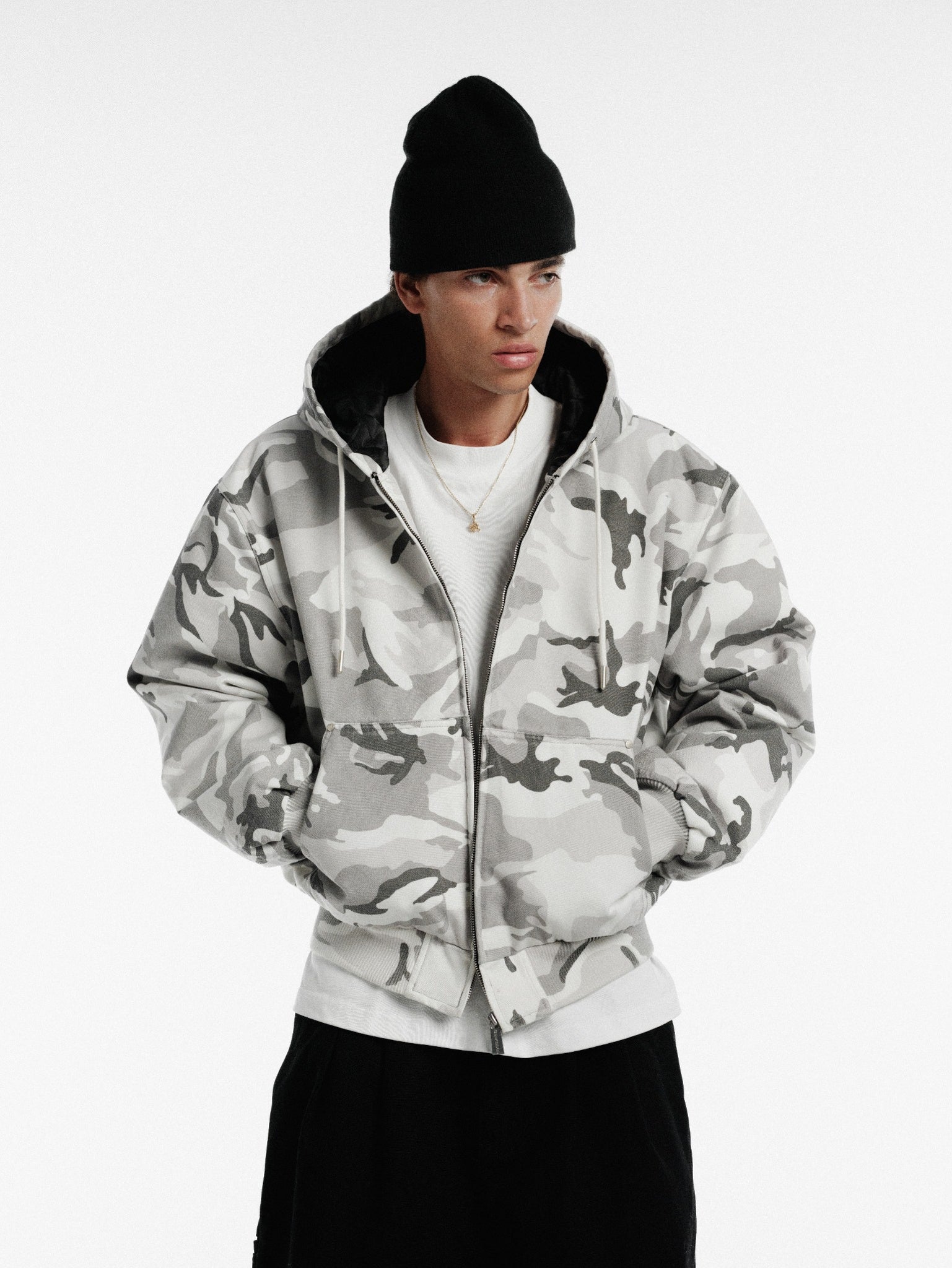 WORKWEAR HOODIE - SNOW CAMO