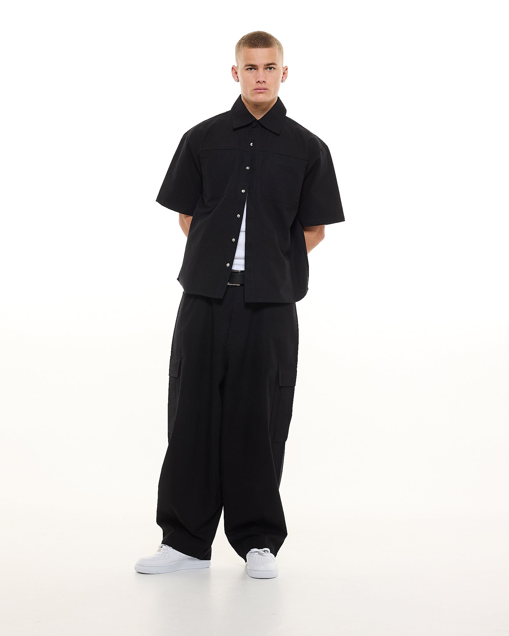 CARGO SS SHIRT - BLACK