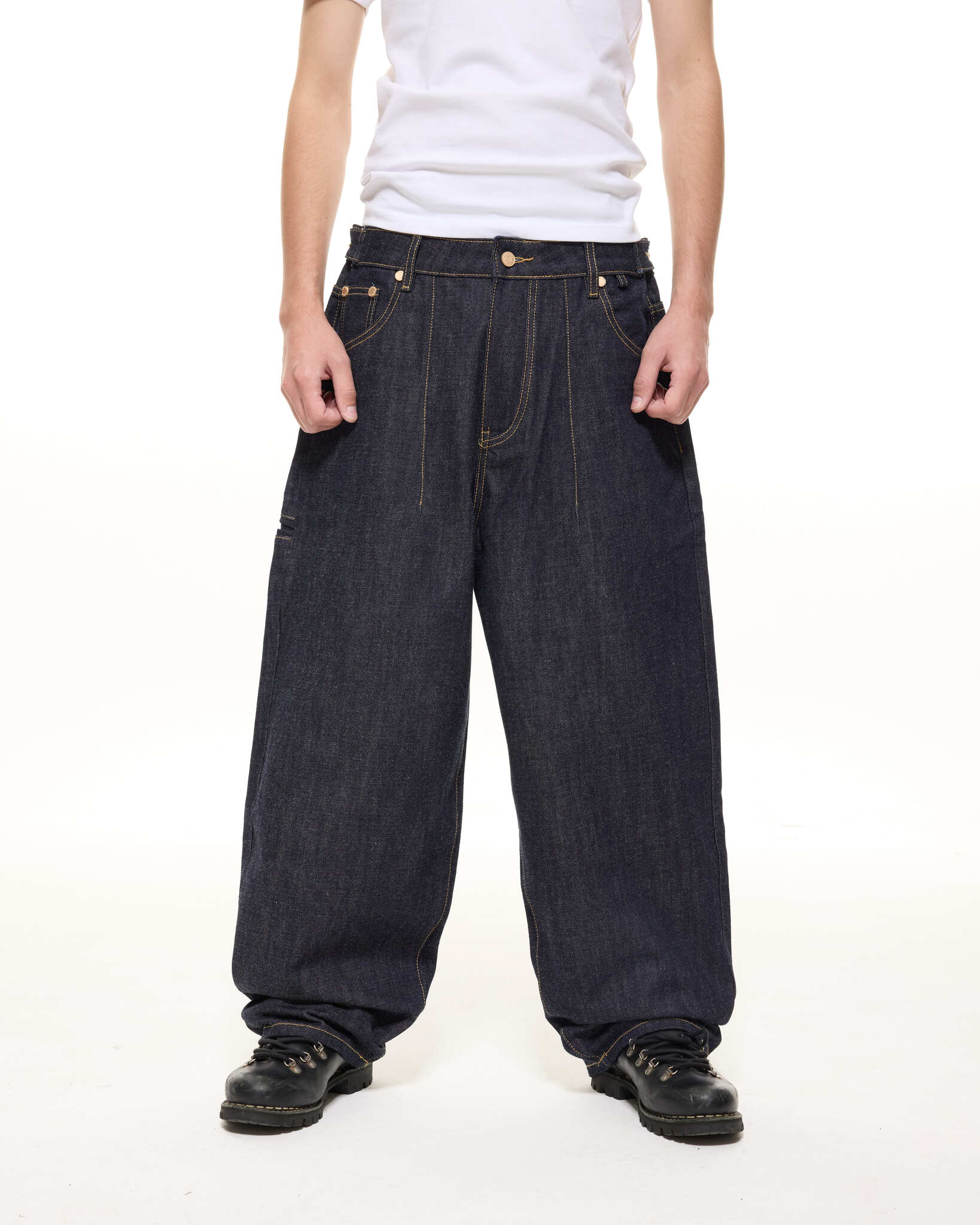 DENIM BAGGY JEANS - INDIGO