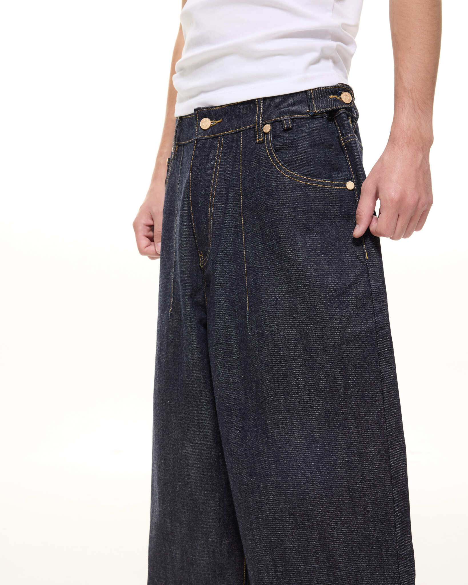 DENIM BAGGY JEANS - INDIGO