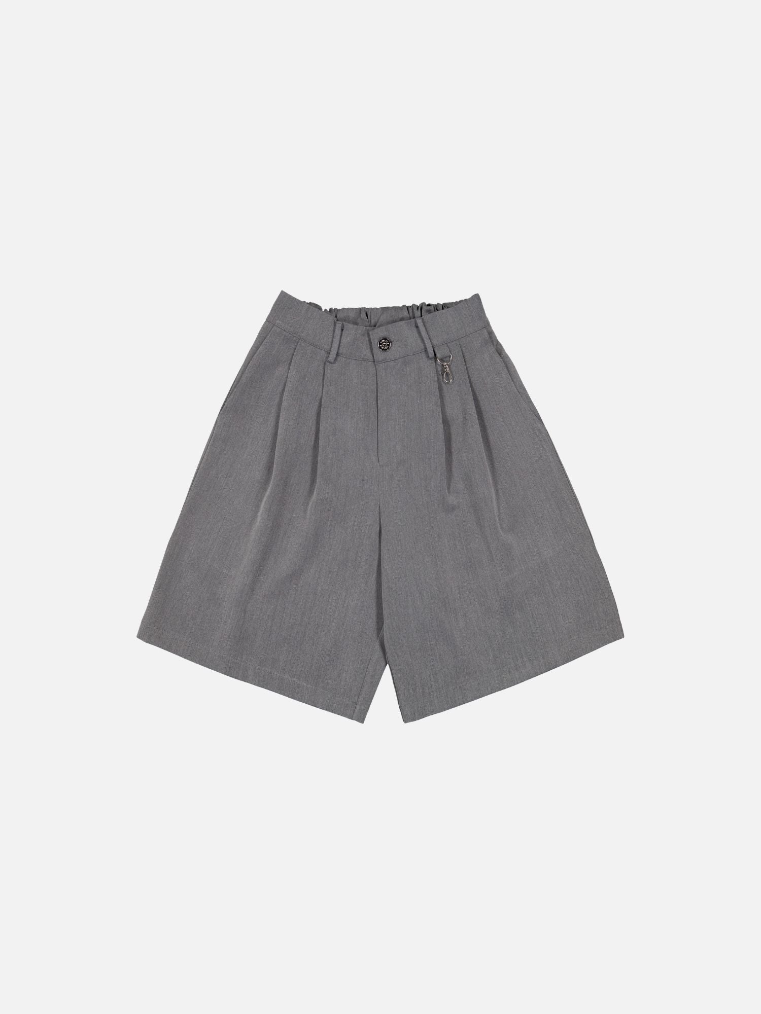 PLEATED SHORTS - GREY