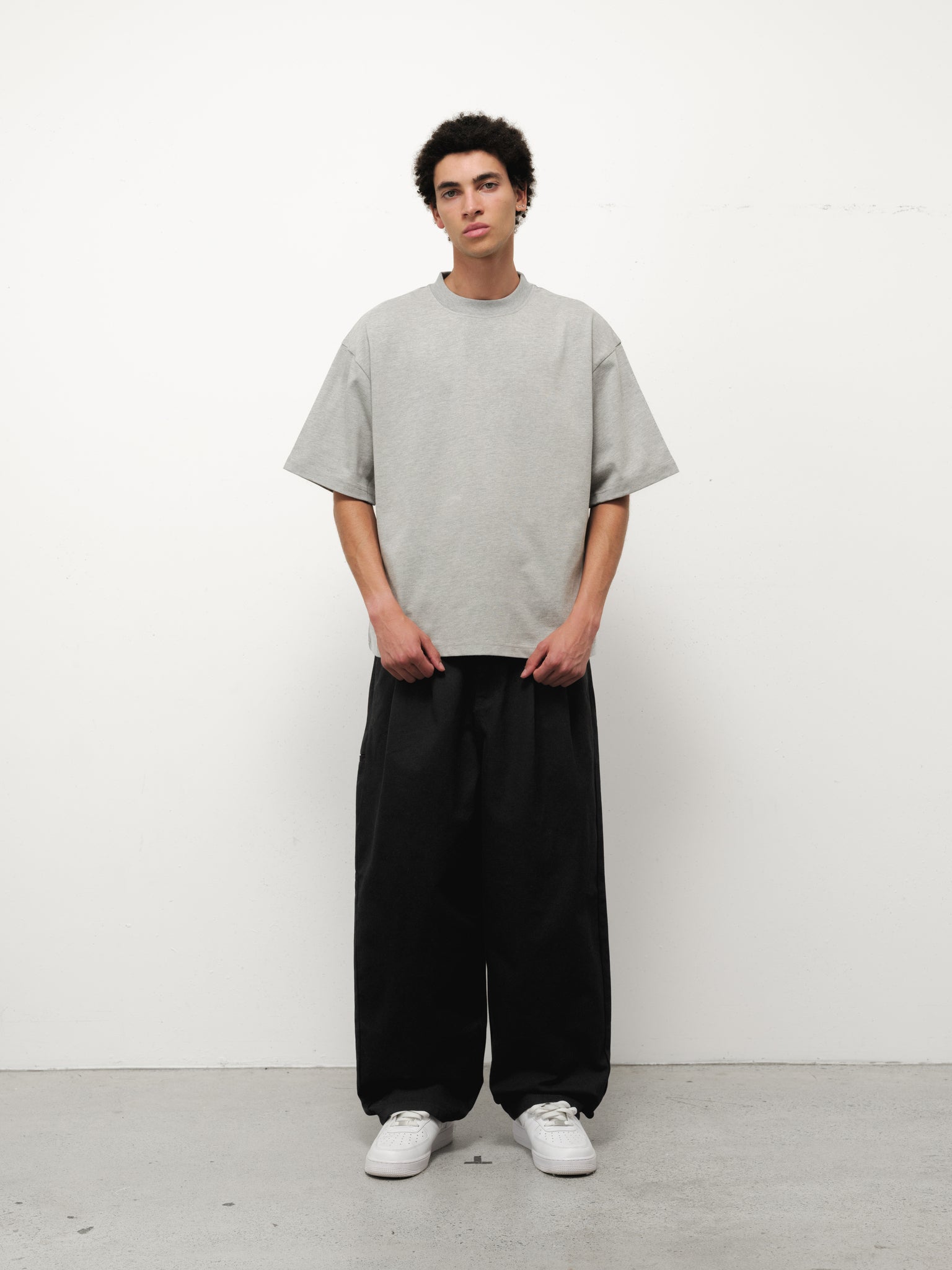 SIGNATURE BLANK T-SHIRT - MARLE GREY
